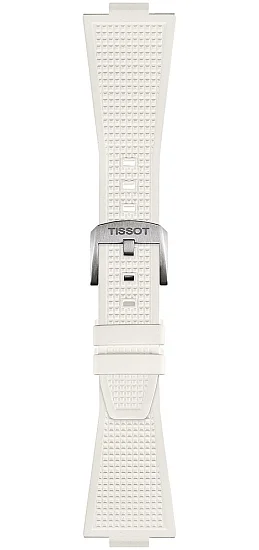 Paski i części Pasek Gumowy Tissot Biały 27mm PRX 40 T852048463