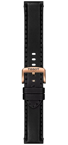 Paski i części Pasek Skórzany Tissot Czarny 22mm Supersport T600044986