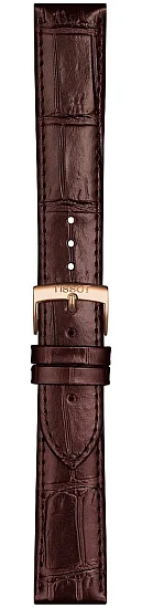Paski i części Pasek Skórzany Tissot Brązowy 20mm Carson T600043014