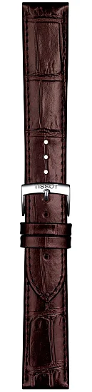 Paski i części Pasek Skórzany Tissot Brązowy 20mm Carson T852043013