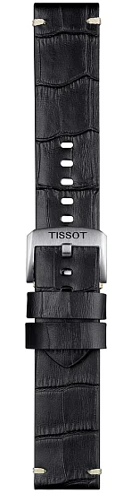 Paski i części Pasek Tissot Czarny Skórzany 22mm T852046775