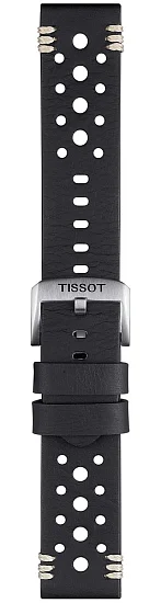 Paski i części Pasek Tissot Czarny Skórzany 22mm T852046810