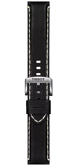 Paski i części Pasek Skórzany Tissot Czarny 22mm Supersport T600044982