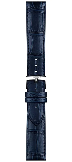 Paski i części Pasek Skórzany Tissot Granatowy 20mm Carson T600041534