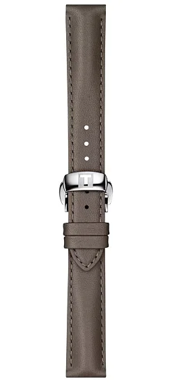 Paski i części Pasek Skórzany Tissot Szary 15mm z Zapięciem Motylkowym T-My Lady T600045077