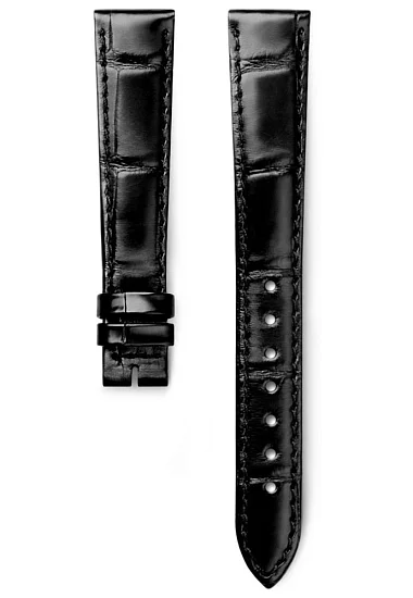 Paski i części Pasek Skórzany Longines Aligator Czarny XS 15mm Dolcevita Lady L682167691
