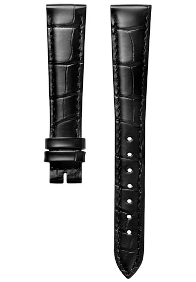 Paski i części Pasek Skórzany Longines Aligator Czarny XS 15mm Dolcevita Lady L682146310