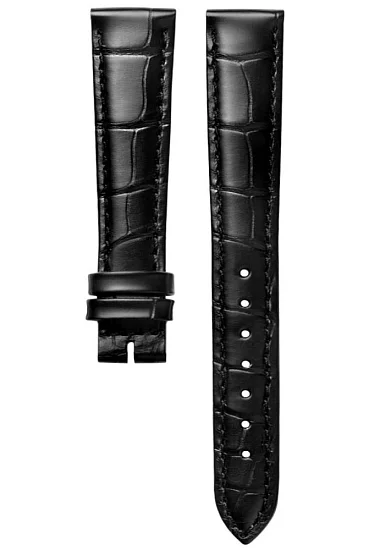 Paski i części Pasek Skórzany Longines Aligator Czarny XS 17mm Dolcevita Lady L682146343