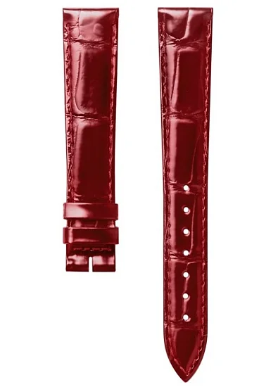 Paski i części Pasek Skórzany Longines Aligator Czerwony 15mm Dolcevita Lady L682162711