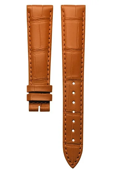 Paski i części Pasek Skórzany Longines Aligator Pomarańczowy 17mm Dolcevita Lady L682167022