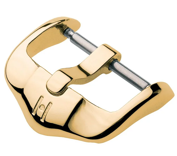 Paski i części Zapięcie Klamra Hirsch Active Żółte Złoto 22mm BC1032-1-22