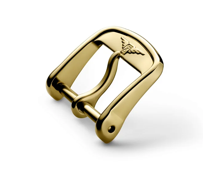 Paski i części Zapięcie Klamra Longines 16mm Yellow Gold PVD L649101656