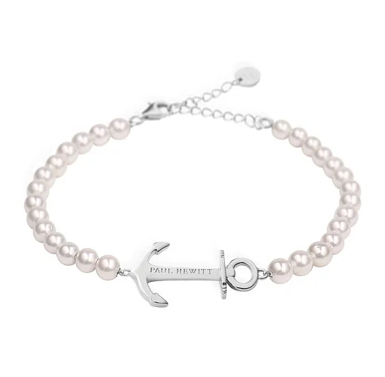 Paul Hewitt Bransoletka Anchor Spirit Silver Pearl PH-ABB-S-P