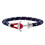 Zdjęcie Paul Hewitt Bransoletka Phreps Lite Rozmiar M Silver Nylon Navy Blue Red White PH002262