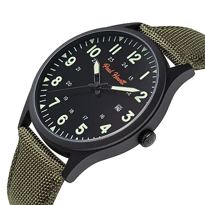 Paul Hewitt Captains Field Green Leather Strap PH-W-2040