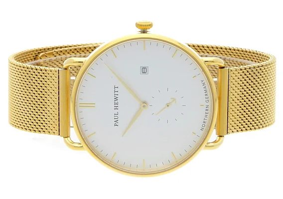 Paul Hewitt Grand Atlantic Line Gold White Sand Mesh Gold PH-TGA-G-W-4M