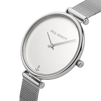 Paul Hewitt Lagoona White Dial Silver Mesh PH-LA-S-W-45S
