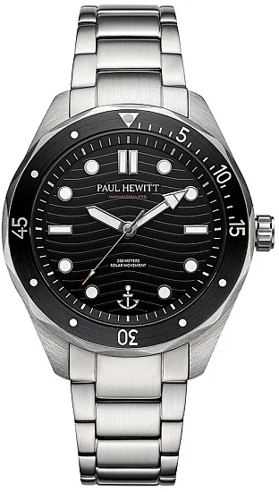 Paul Hewitt Ocean Diver SolarBlack Dial Silver Bracelet PH-W-0326