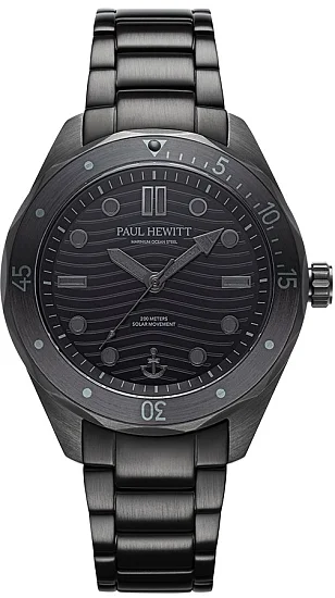 Paul Hewitt Ocean Diver Solar Black Dial Black Bracelet PVD PH-W-0329