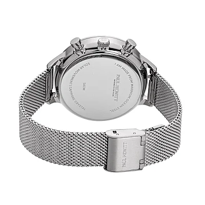 Paul Hewitt Oceanpulse Solar Chrono Black Dial Silver Mesh PH-W-0308