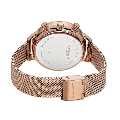 Paul Hewitt Oceanpulse Solar Chrono White Dial Rose Gold Mesh PH-W-0307
