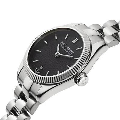 Paul Hewitt Petit Soleil Solar Black Dial Silver Bracelet PH-W-1183