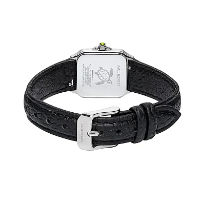 Paul Hewitt Petite Soleil Tortue Black Dial Black Leather Strap PH-W-2021