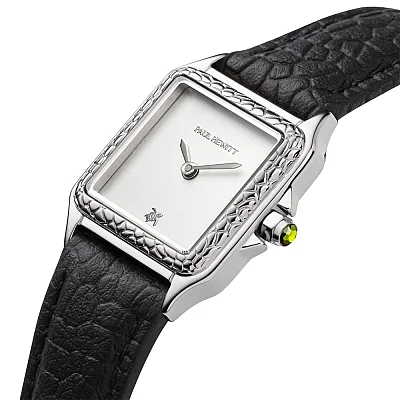 Paul Hewitt Petite Soleil Tortue Solar White Dial Black Leather Strap PH-W-2020