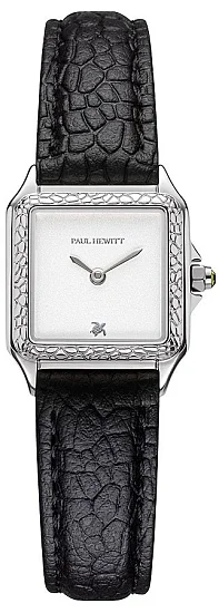 Paul Hewitt Petite Soleil Tortue Solar White Dial Black Leather Strap PH-W-2020