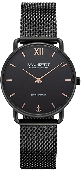 Paul Hewitt Sailor Line Solar Black Dial Black Mesh PH-W-0314