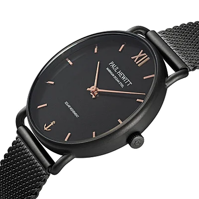Paul Hewitt Sailor Line Solar Black Dial Black Mesh PH-W-0314