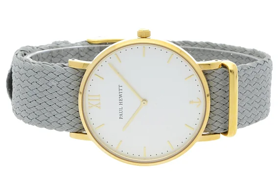 Paul Hewitt Sailor Line Gold White Sand Perlon Grey PH-SA-G-ST-W-18M