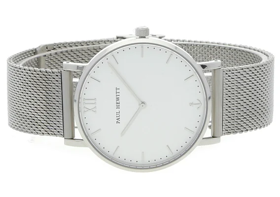 Paul Hewitt Sailor Line Silver White Sand Mesh Silver PH-SA-S-ST-W-4M