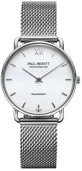 Paul Hewitt Sailor Line Solar White Dial Silver Mesh PH-W-0318