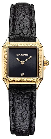 Paul Hewitt Petite Soleil Tortue Black Dial Black Leather Strap PH-W-2024