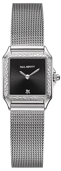 Paul Hewitt Petite Soleil Tortue Black Dial Silver Mesh PH-W-2026