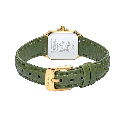 Paul Hewitt Petite Soleil Tortue Green Dial Green Leather Strap PH-W-2022