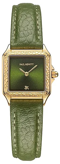 Paul Hewitt Petite Soleil Tortue Green Dial Green Leather Strap PH-W-2022