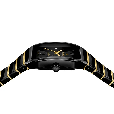 Rado Anatom Automatic Black Dial Ceramic Bracelet Gold PVD Diamonds R10263702