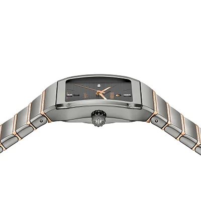 Rado Anatom Automatic Grey Dial Ceramic Bracelet Rose Gold PVD Diamonds R10264712