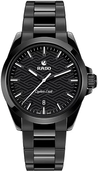 Rado Captain Cook Discover High-Tech Black Ceramic 40mm Black Dial R32279162