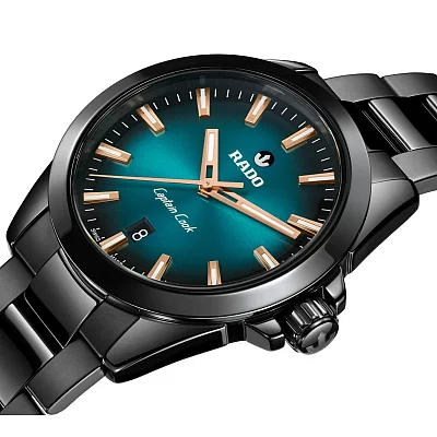 Rado Captain Cook Discover High-Tech Black Ceramic 40mm Blue Dial R32279322
