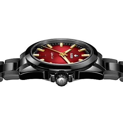 Rado Captain Cook Discover High-Tech Black Ceramic 40mm Red Dial R32279332
