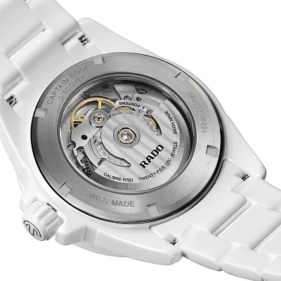 Rado Captain Cook Discover High-Tech White Ceramic 40mm Black Dial R32278162
