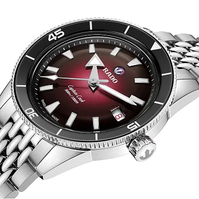 Rado Captain Cook Gent Automatic 39mm Burgundy Dial Bralecet & Straps Set R32223408