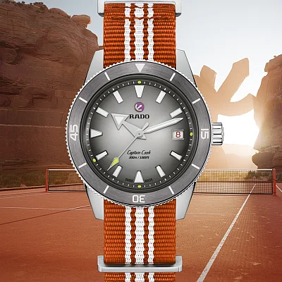 Rado Captain Cook Gent Automatic 39mm Tennis Limited Edition Set R32222108