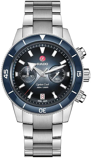 Rado Captain Cook Gent Automatic Chronograph 43mm Steel Bracelet and Straps Set R32145208