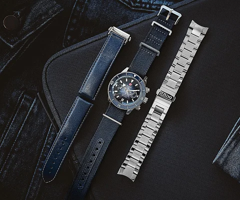 Rado Captain Cook Gent Automatic Chronograph 43mm Steel Bracelet and Straps Set R32145208