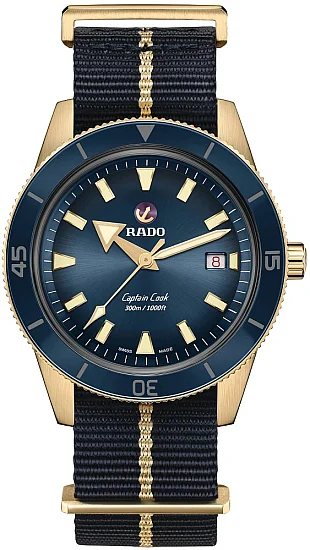 Rado Captain Cook Gent Automatic 42mm Bronze Blue Dial NATO R32504207