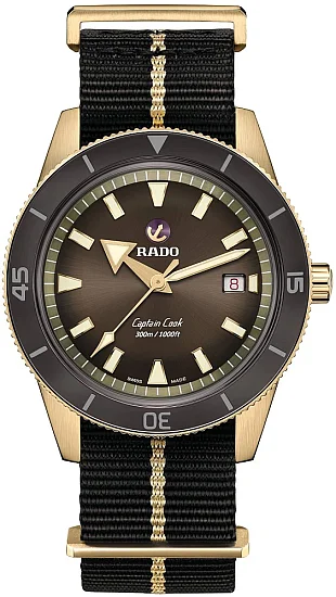 Rado Captain Cook Gent Automatic 42mm Bronze Brown Dial NATO R32504307